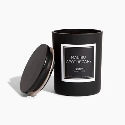 Malibu Apothecary Mini Matte Black Candle - CAYMAN