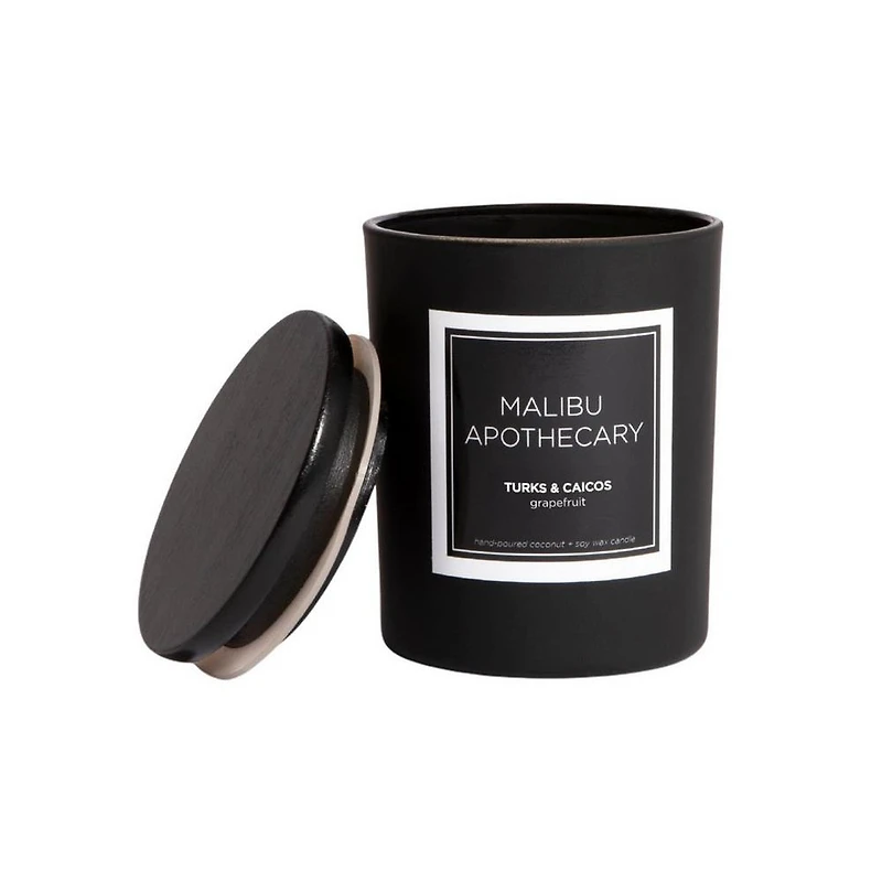 Malibu Apothecary Mini Matte Black Candle - TURKS & CAICOS