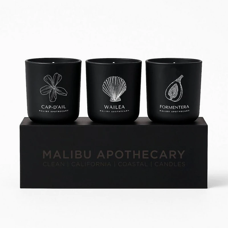 Malibu Apothecary Votive Discovery Set - CAP-D'AIL | FORMENTERA | WAILEA