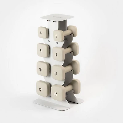 WeGym SafeGrip Dumbbells Middle Set with Light Rack 