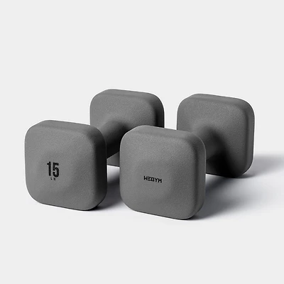 WeGym SafeGrip Dumbbells - Slate - 15 LB
