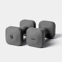 WeGym SafeGrip Dumbbells - Slate - 15 LB