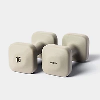 WeGym SafeGrip Dumbbells - Sandstone - 15 LB