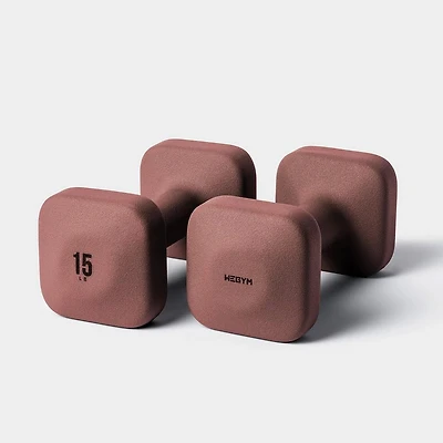 WeGym SafeGrip Dumbbells - Rose - 15 LB