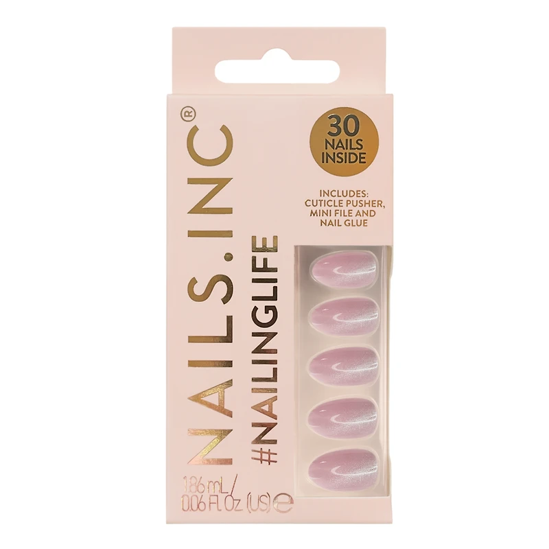 Nails Inc. NailingLife Kylie Coded Pink Cat-Eye Press-On Nails