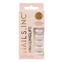 Nails Inc. NailingLife Just Like Hailey Pink Glaze Chrome Effect Press-On Nails