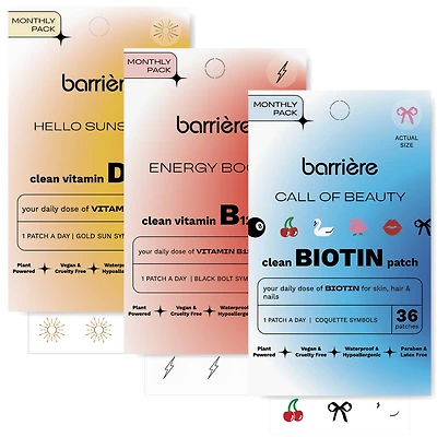 Barriere Daily Essentials Bundle: B12, D3, and Biotin