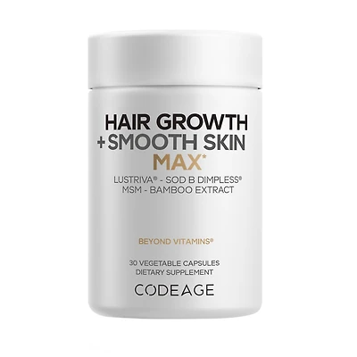 CODEAGE Hair Growth & Smooth Skin Vitamins with Biotin & MSM
