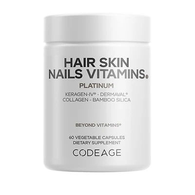 CODEAGE Hair Skin Nails Vitamins Platinum with Collagen & Keratin