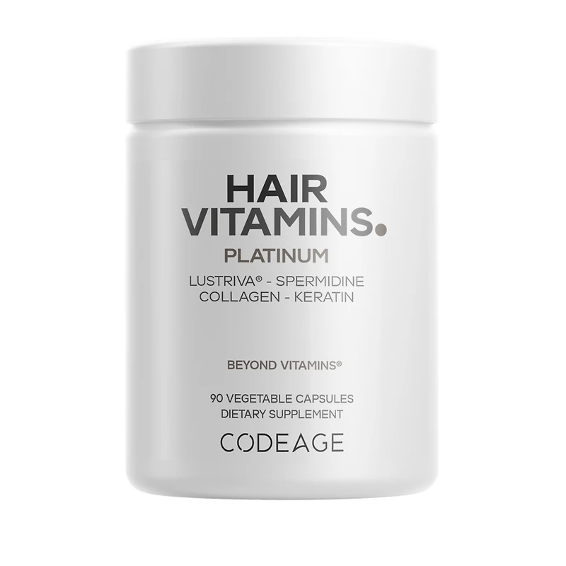 CODEAGE Hair Vitamins Platinum with Biotin, Keratin & Omega-3