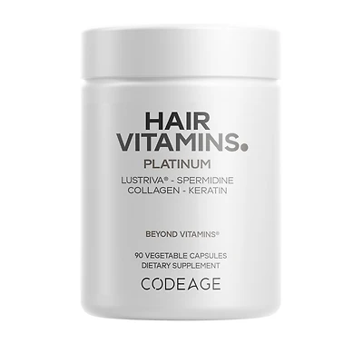 CODEAGE Hair Vitamins Platinum with Biotin, Keratin & Omega-3