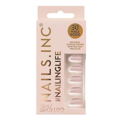 Nails Inc. NailingLife All Out Olivia Glaze French Tip Press-On Nails