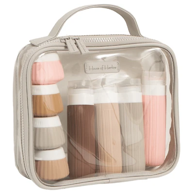 House of Harlow 1960 The Blockbuster Clear PVC Travel Bottle Kit - Grey