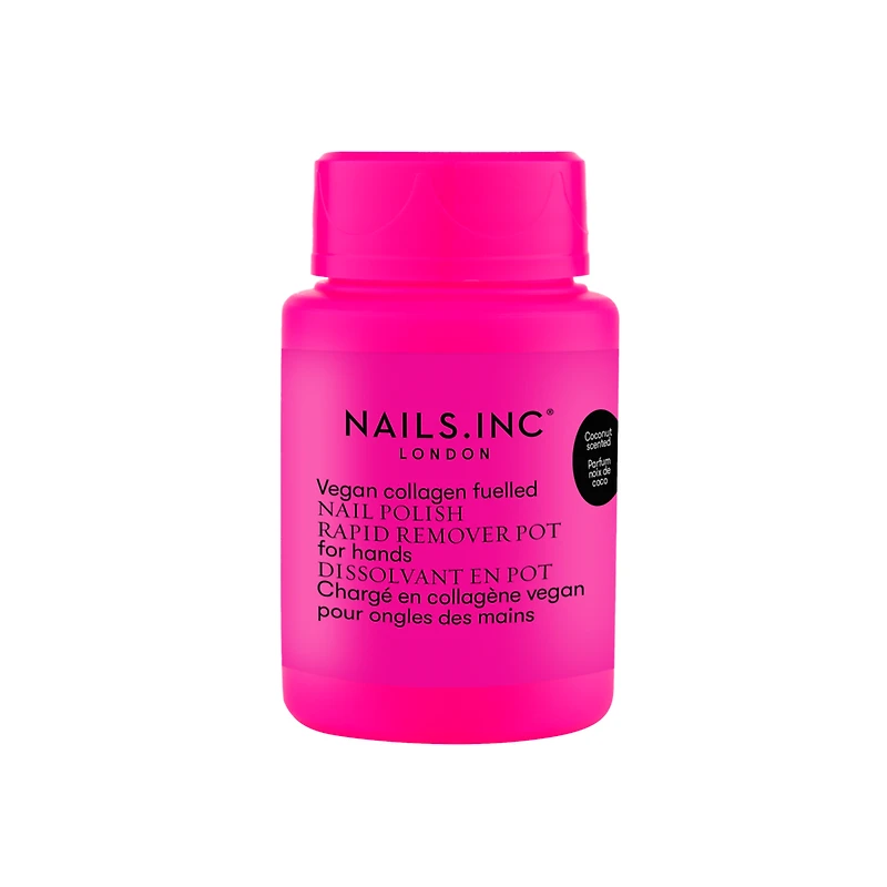 Nails Inc. Vegan Collagen Fueled Coconut Scented Nail Polish Rapid Remover Pot