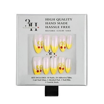 3H Nails Cherry Pop Handmade Press-On