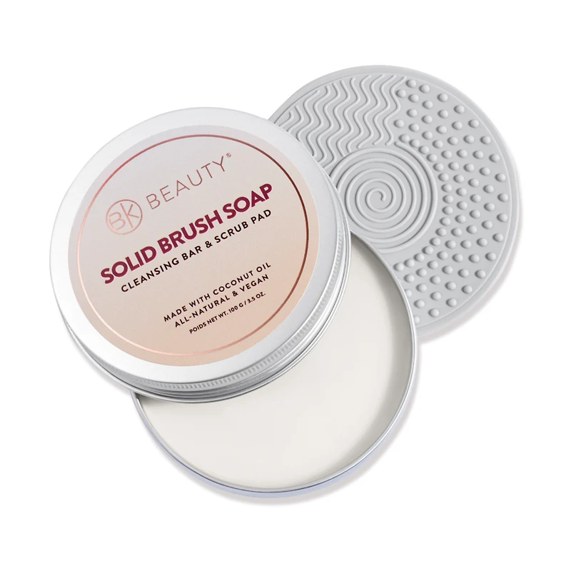 BK Beauty Solid Brush Soap with Cleaning Pad