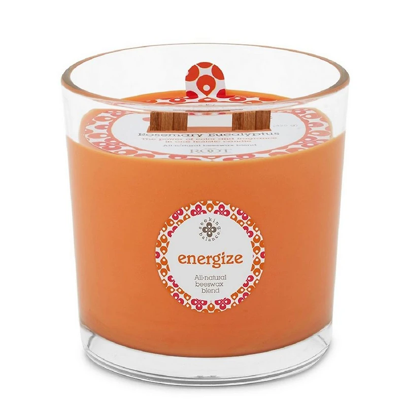 Root Candles Seeking Balance Aromatherapy Candle - Energize Rosemary Eucalyptus
