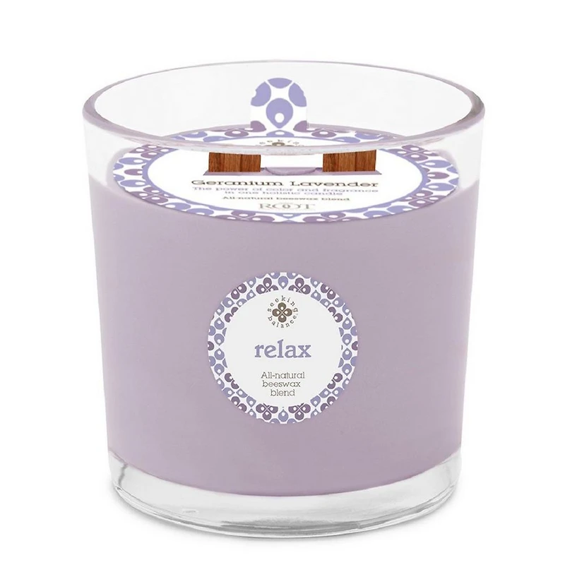 Root Candles Seeking Balance Aromatherapy - Relax Geranium Lavender