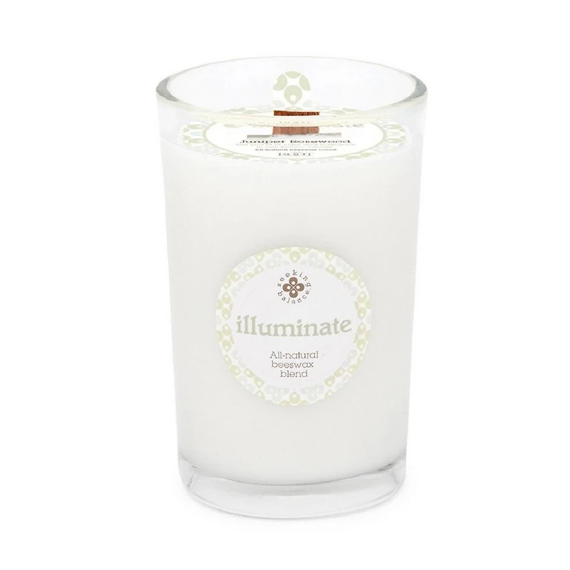 Root Candles Seeking Balance Aromatherapy Candle -Illuminate - Juniper Rosewood