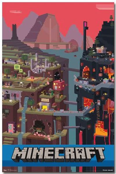 Minecraft - Underground World Gaming Poster - NEW