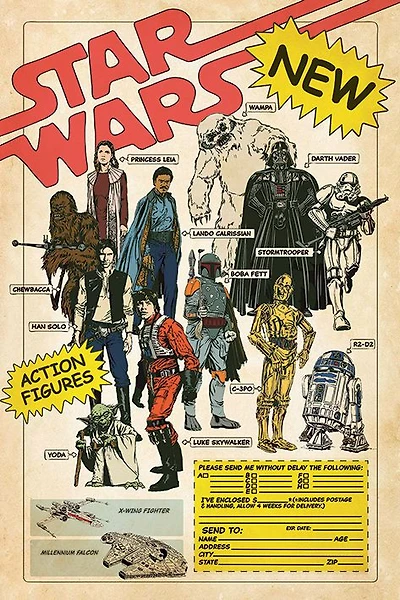 Star Wars - Action Figures Poster - NEW