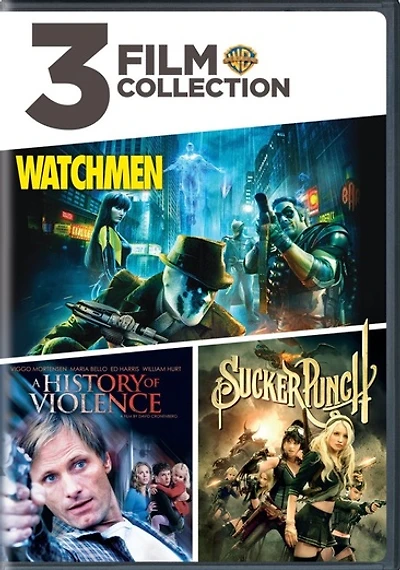 3 Film Collection: Watchmen / A History of Violence / Sucker Punch - NEW