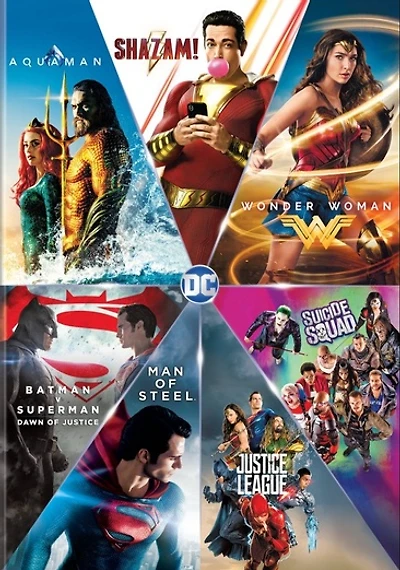 DC 7 Film Collection: Shazam/Aquaman/Wonder Woman/Suicide Squad/Batman v Superman/Man of Steel/Justice League