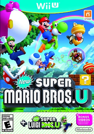 New Super Mario Bros U + New Super Luigi U (2 games on 1 disc) - WU Wii U Wii-u WiiU - USED
