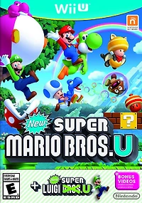 New Super Mario Bros U + New Super Luigi U (2 games on 1 disc) - WU Wii U Wii-u WiiU - USED