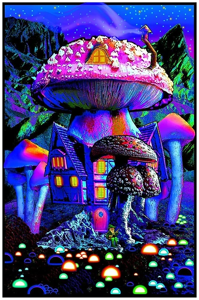 Mushroom House Blacklight (Non Flocked) - NEW