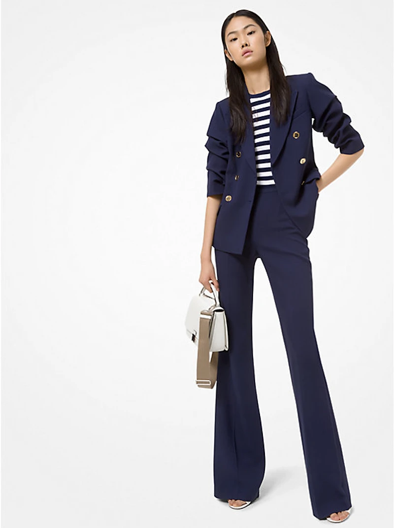 Double Crepe-Sablé Flared Pants