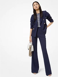 Double Crepe-Sablé Flared Pants