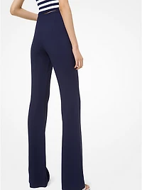 Double Crepe-Sablé Flared Pants