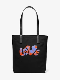 Watch Hunger Stop LOVE Large Cotton Canvas Tote Bag
