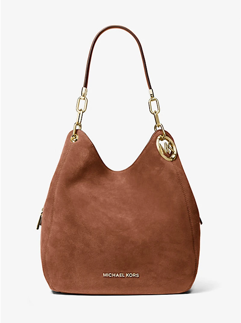 Lillie Large Suede Shoulder Bag