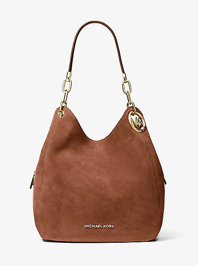 Lillie Large Suede Shoulder Bag