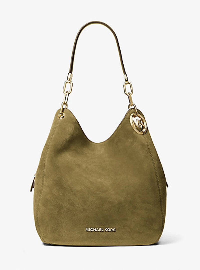 Lillie Large Suede Shoulder Bag