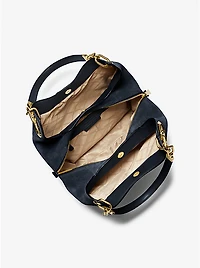 Lillie Large Suede Shoulder Bag