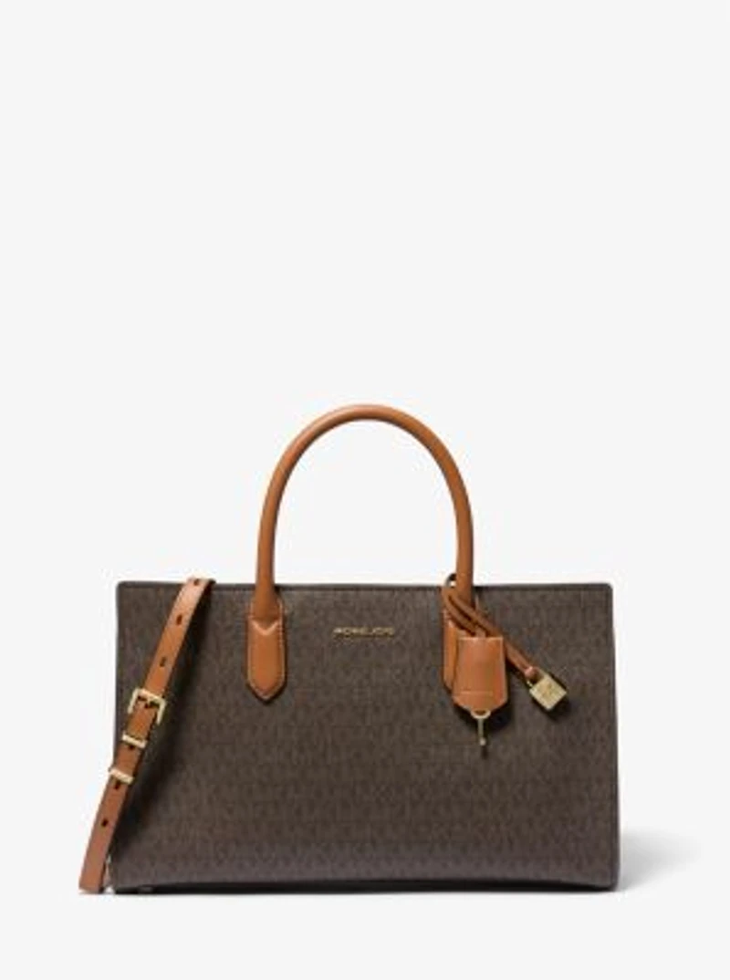 Scarlett Medium Signature Logo Satchel
