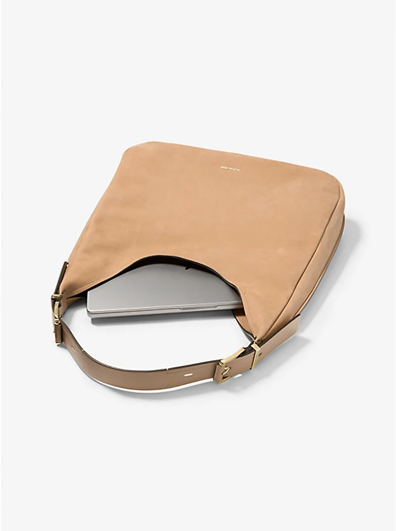Nolita Large Nubuck Hobo Shoulder Bag
