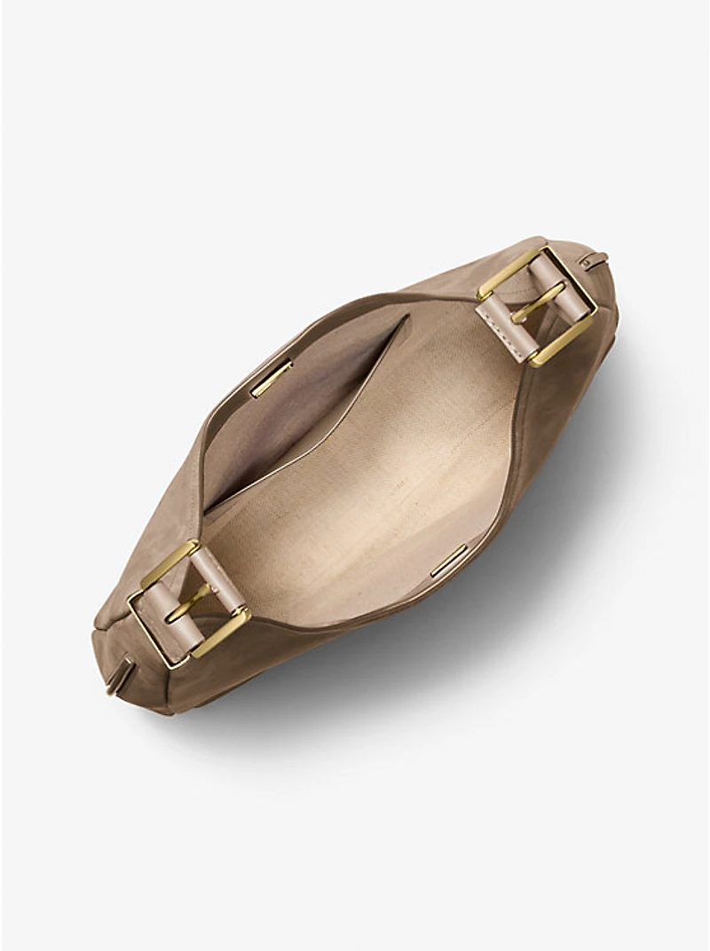 Nolita Large Nubuck Hobo Shoulder Bag