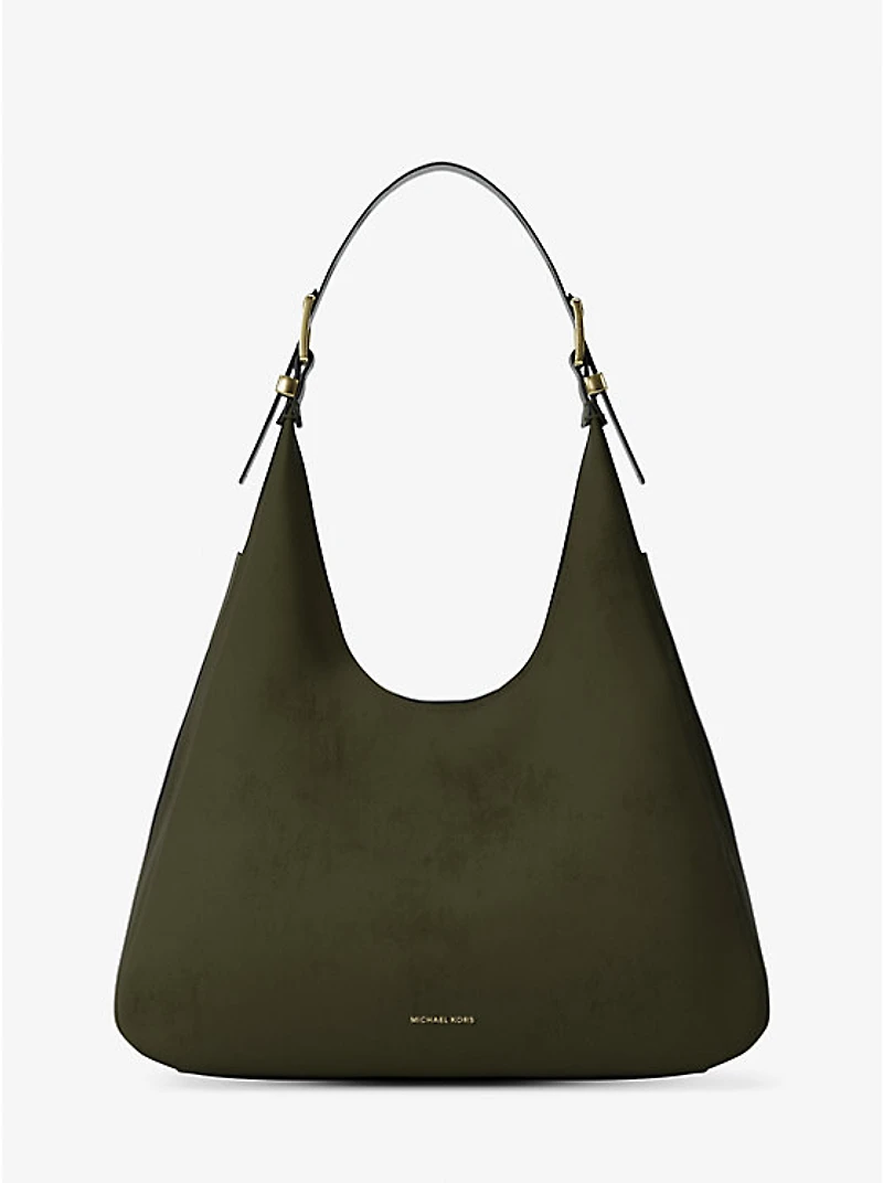 Nolita Large Nubuck Hobo Shoulder Bag