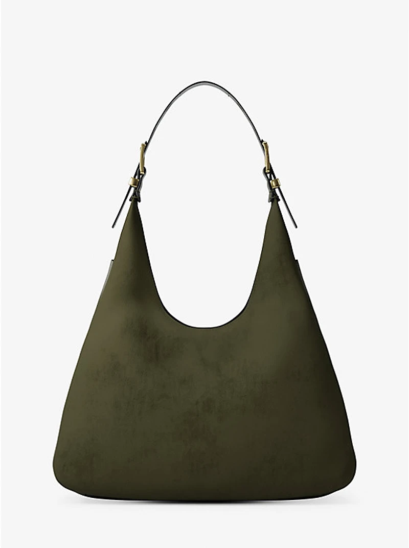 Nolita Large Nubuck Hobo Shoulder Bag