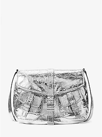 Darrington Large Crackled Leather Shoulder Bag