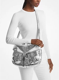 Darrington Large Crackled Leather Shoulder Bag