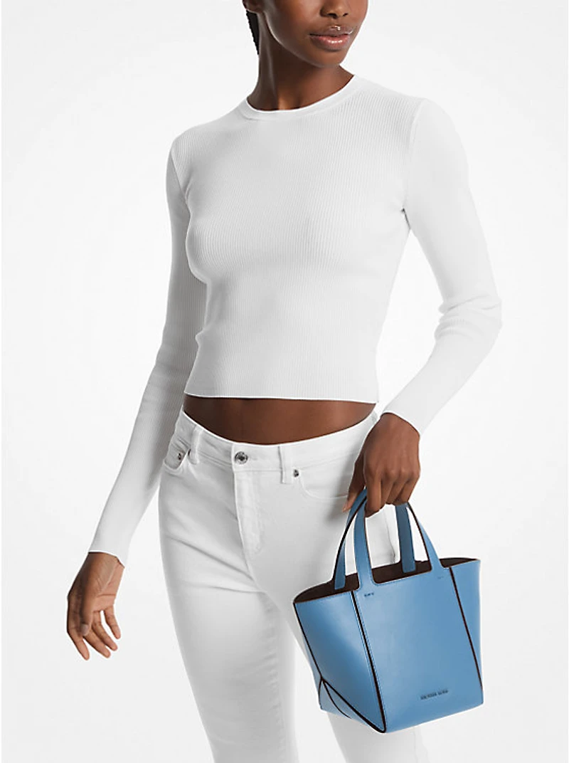 Jordi Small Leather Tote Bag