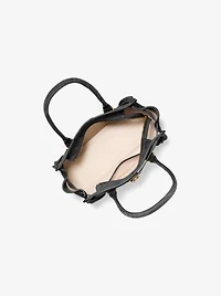 Hamilton Moderne Small Fringed Suede Satchel
