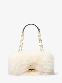 Tribeca Large Faux Shearling Shoulder Bag