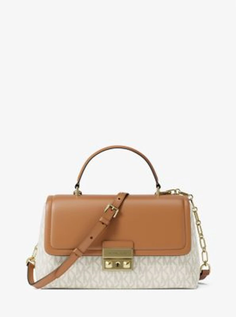 Tribeca Medium Signature Logo Satchel