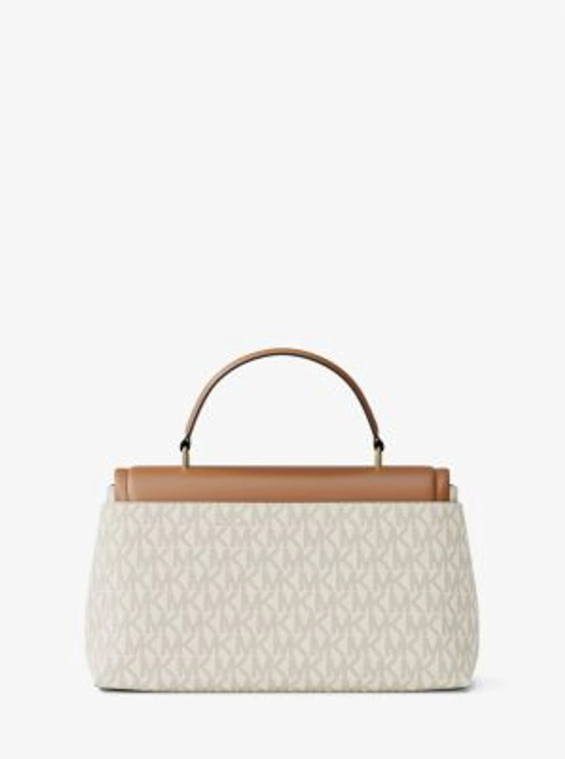 Tribeca Medium Signature Logo Satchel